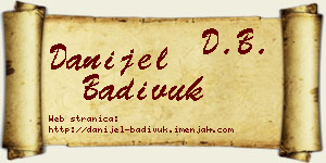 Danijel Badivuk vizit kartica